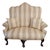 Wingback Settee Loveseat | Upholstered Accent Bench | Queen Anne Style For Sale