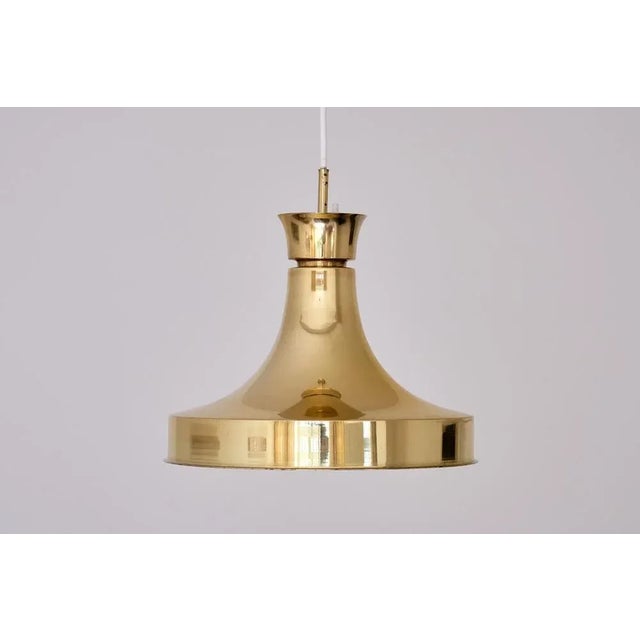 Mid-Century Modern Swedish Modern Pendant Light in Brass by Fagerhults Belysning, 1960s For Sale - Image 3 of 11