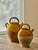 French 19th Century Antique Glazed Yellow Confit, Cruche Pot, Gargolette With Top Handle and Spout- A Pair. Richly colored...