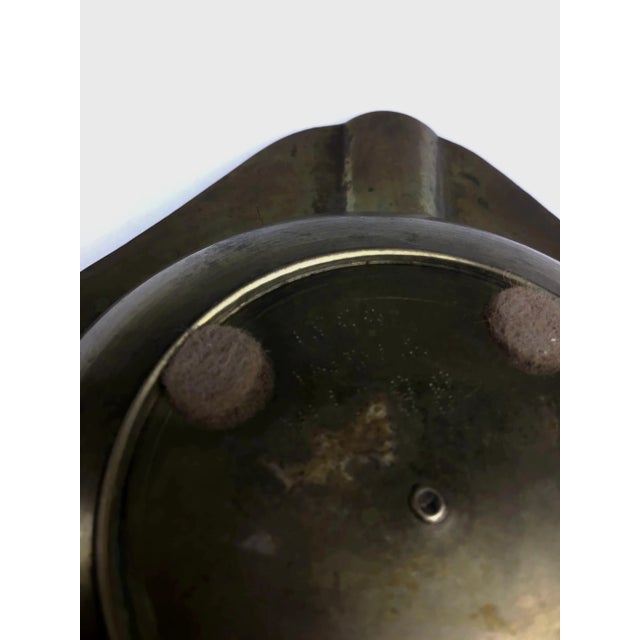 Brass Vintage Brass Carved Ashtray For Sale - Image 8 of 9