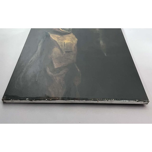 Walt Morton “Zombie Painting” 1995 Oil Study, Surreal, Dead Astronaut, 24x36 For Sale - Image 11 of 15