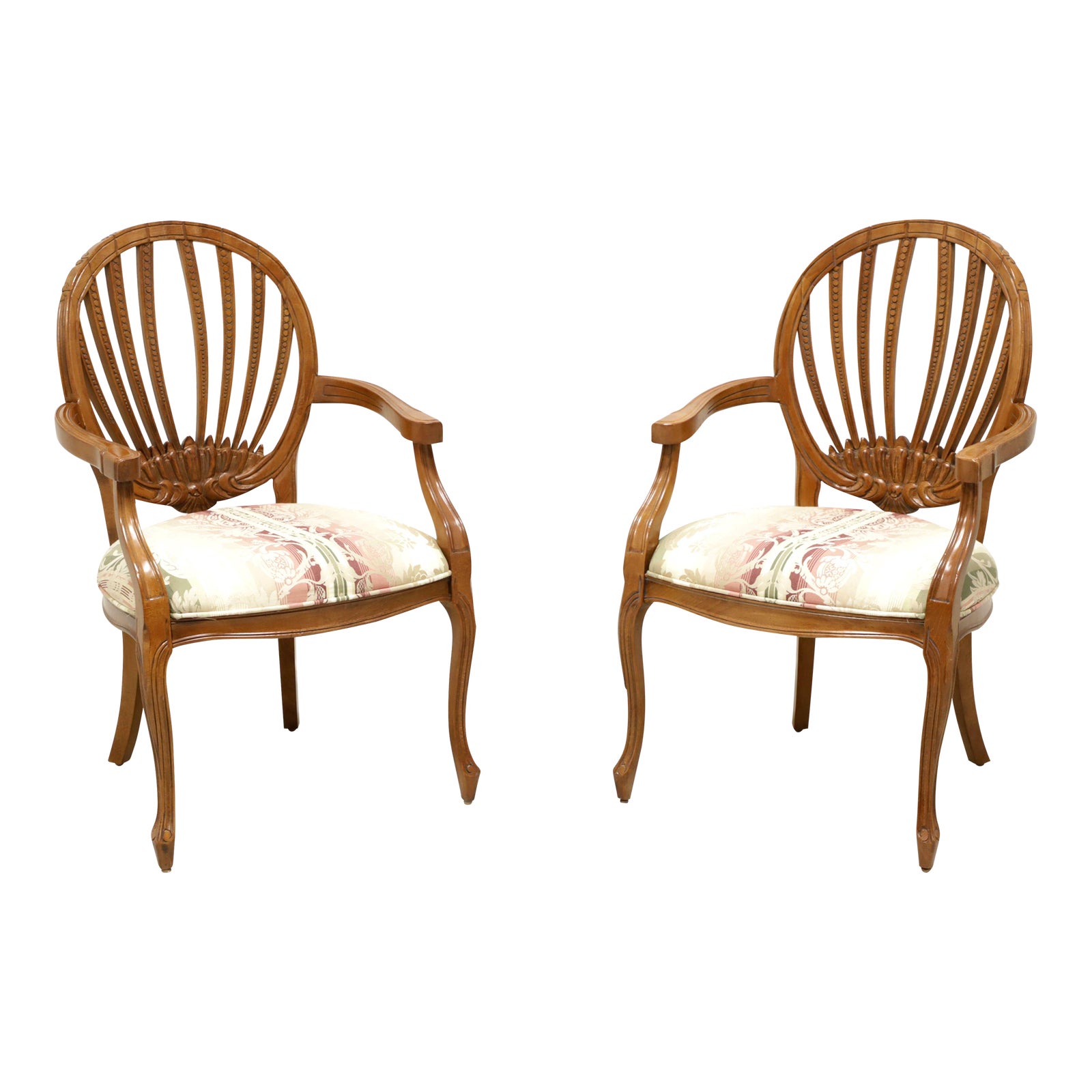 Century French Country Oval Back Dining Armchairs Pair Chairish