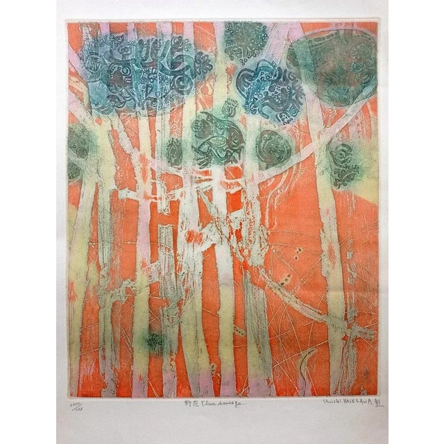Stoichi Hasegawa, Wild Flowers, Etching, 1970s For Sale - Image 4 of 4