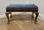 Blue Window Stool in Velvet with Cabriole Legs, 1920s For Sale - Image 8 of 8