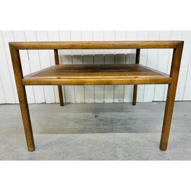 Baker Furniture Company Vintage Baker Furniture Walnut Square Coffee Table For Sale - Image 4 of 7