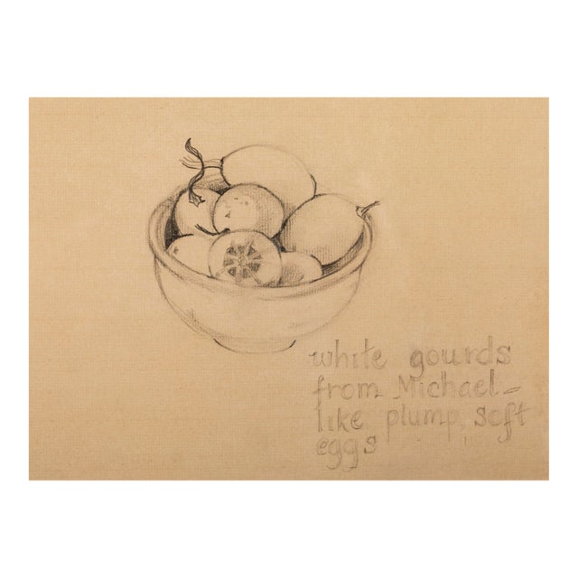 1990s Still Life Drawing by Constance Wain Schwartz For Sale