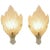 Murano Glass Maple Leaf Wall Sconces - a Pair For Sale
