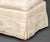Modern White Silk Damask Upholstered Ottoman For Sale In New York - Image 6 of 8