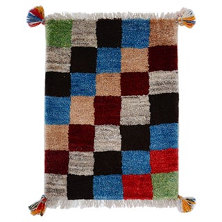 Vintage Gabbeh Rug Handspun Wool, 1990s For Sale