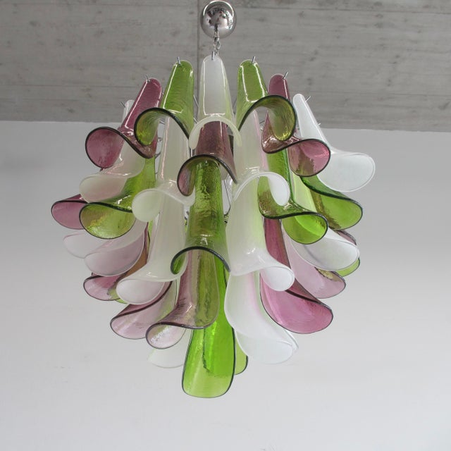 Murano Glass 4-Tier Chandelier, Italy For Sale - Image 3 of 8