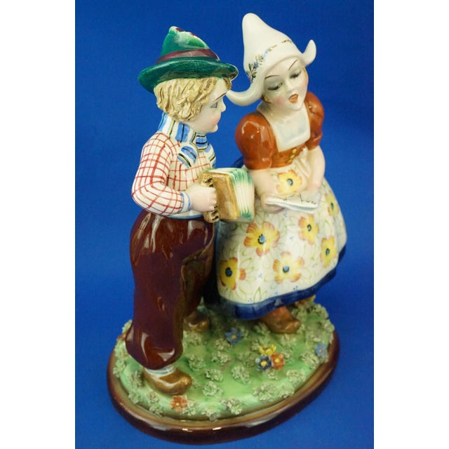 Ceramic Sculpture of Tyrolean Children by Teodoro Sebelin for Bassano, Italy, 1930s For Sale - Image 13 of 18