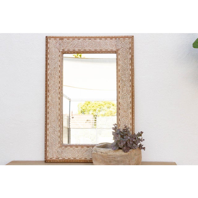 42" Long Anglo Indian Inlay Mirror For Sale - Image 9 of 9