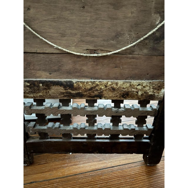 Large Vintage Moroccan Mashrabiya Wall Shelf - Hand-Carved Architectural Statement For Sale - Image 12 of 12