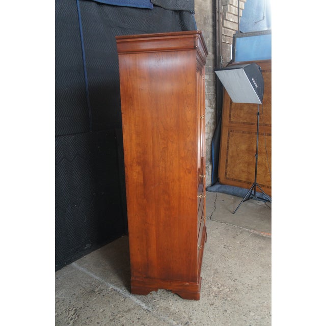 Stickley French Louis Philippe Style Cherry 2 Door Armoire Wardrobe Chest 78" For Sale - Image 14 of 14