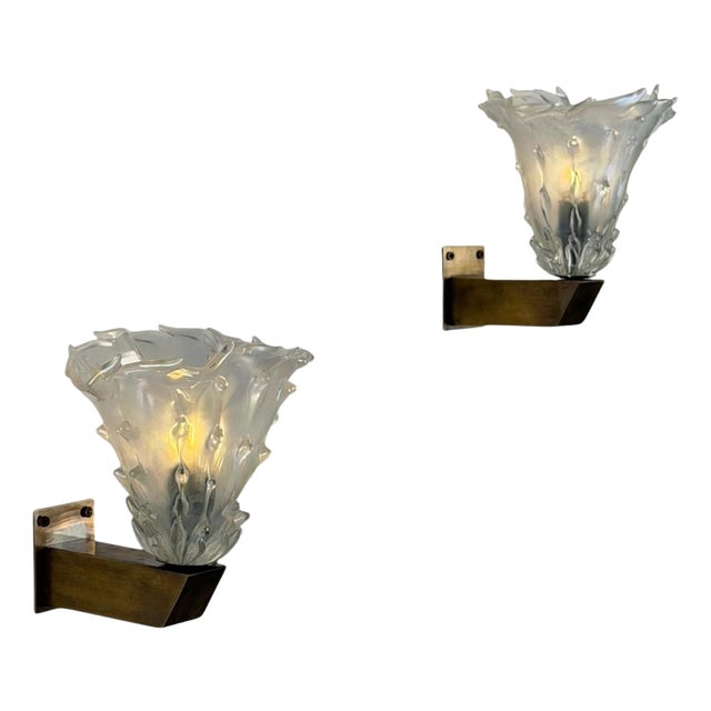 Art Deco Medusa Piccola Wall Sconces from Ercole Barovier, 1940, Set of 2 For Sale