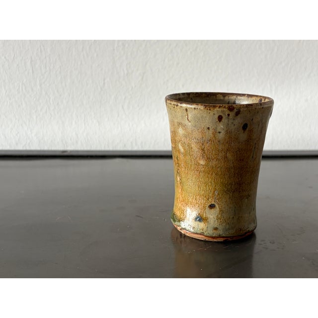 Ceramic Aesthetic Cup in Pyrite Stoneware by Gustave Tiffoche, France, 1970s For Sale - Image 7 of 13