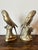 Vintage Solid Brass Parakeet Parrot Budgie Bookends For Sale - Image 4 of 7