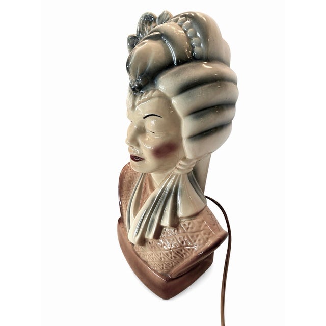 Figurative Vintage Mid Century Beautiful Asian Woman For Sale - Image 3 of 8