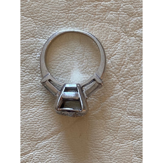 Vintage Estate Platinum Diamond Cluster Ring 4.5 For Sale - Image 12 of 12