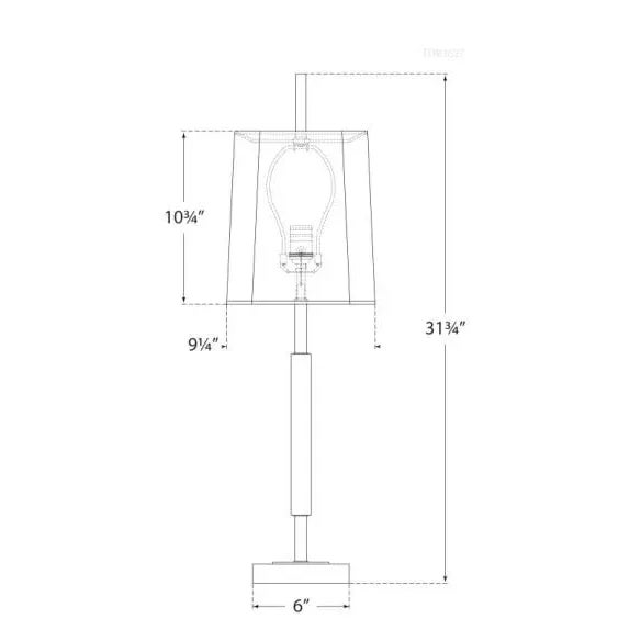 Visual Comfort Thomas O'Brien for Visual Comfort Signature Lexington Medium Table Lamp in Polished Nickel & Crystal with Linen Shade For Sale - Image 4 of 4