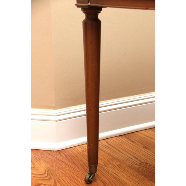 Brown Early 20th Century Leather Top Writing Desk For Sale - Image 8 of 9