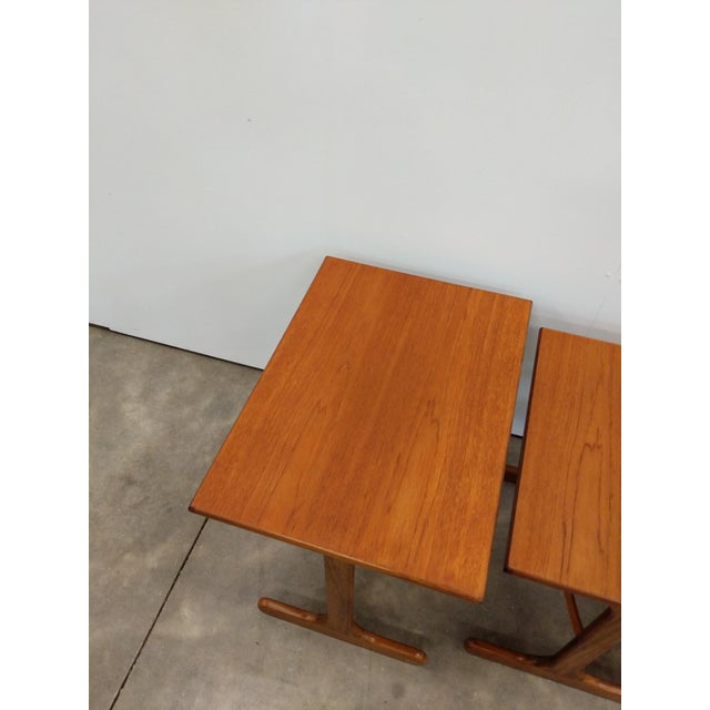 G Plan Set of Vintage Mid Century Modern Teak Nesting Tables by G Plan For Sale - Image 4 of 9