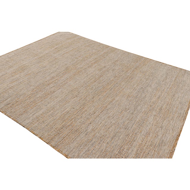 Not Yet Made - Made To Order Rug & Kilim’s Contemporary Textural Kilim in Beige-brown Orange and White Tones - 9x12 For Sale - Image 5 of 7