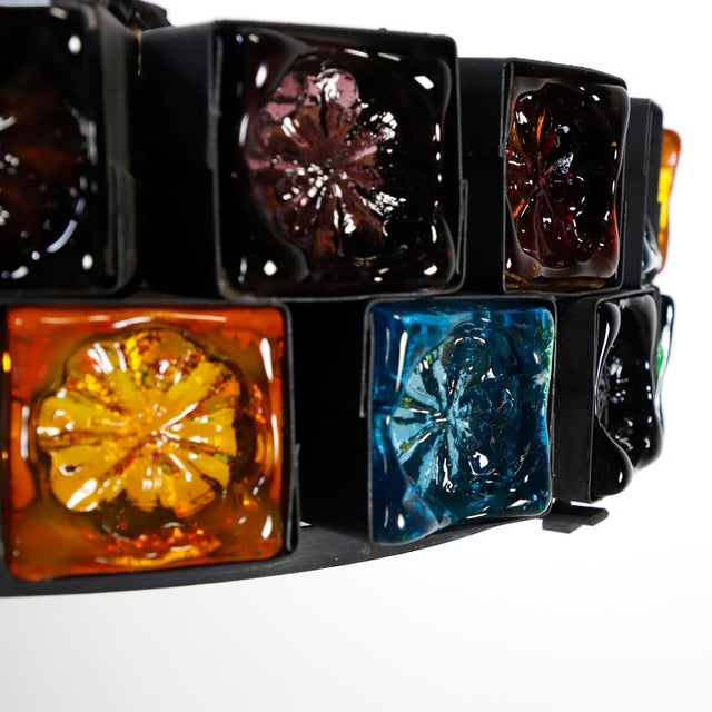 1970s 1970s Hand Blown Glass Chandeliers by Feders For Sale - Image 5 of 13