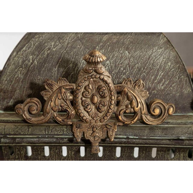 Large French Bronze and Iron Lantern For Sale - Image 12 of 17