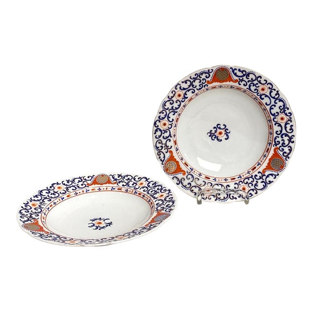 19th Century Soup Bowls, Royal Vienna - Pair For Sale