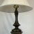 1940s American Federal Traditional Bronze and Brass Table Lamp, Newer Shade. For Sale - Image 4 of 12