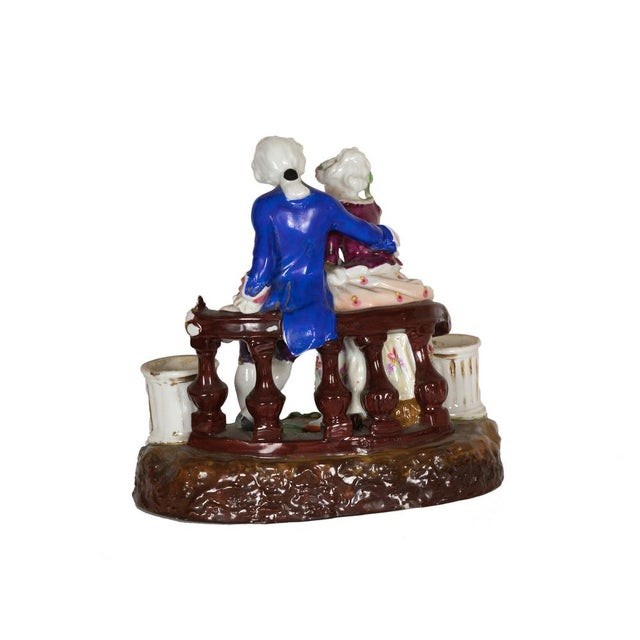 Rococo Rococó Revival Porcelain Inkwell from Meissen, Dresden, Germany, 19th Century For Sale - Image 3 of 7