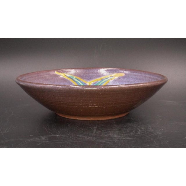 1990s 1991 Harding Black Pottery Piranha Fish Bowl For Sale - Image 5 of 5