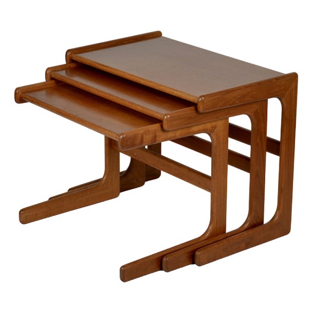Nesting Tables from Salin Nyborg, Danemark, 1960s, Set of 3 For Sale