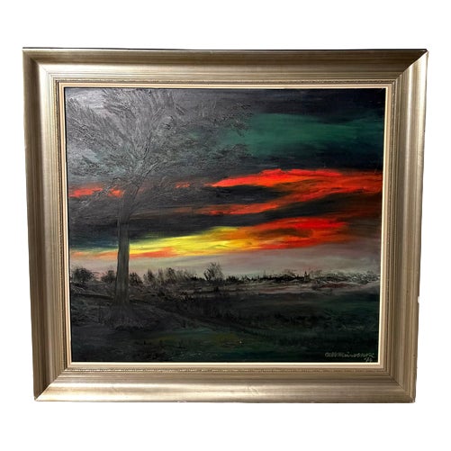 Alfons Meirvenne, Landscape Painting, 1974, Canvas For Sale
