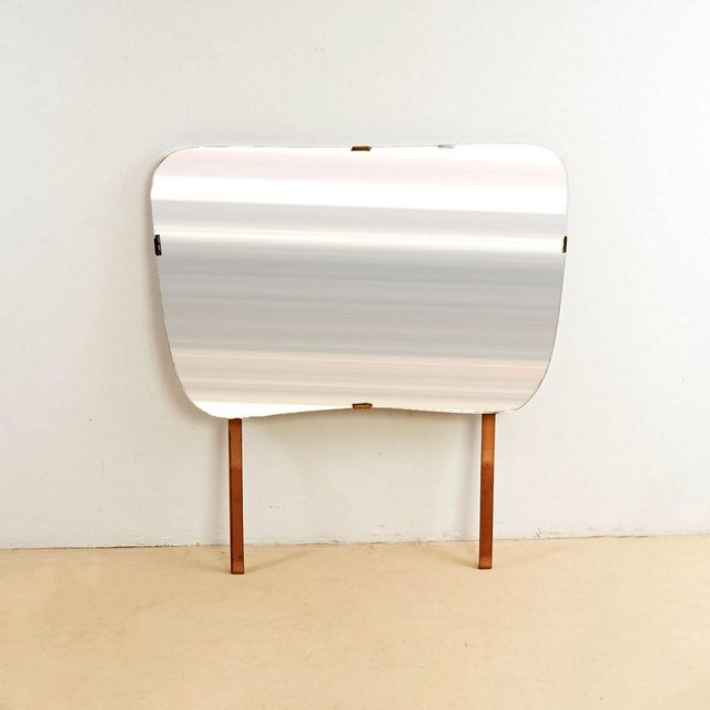 Brown Vintage Wall Mirror, 1950s For Sale - Image 8 of 8