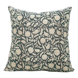 Fabdivine Cotton Linen Throw Pillow Cover 20x20 Inch Handcrafted Block Print- Gopi For Sale