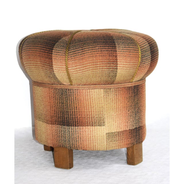 Wood Vintage Art Deco Pouf, 1930s For Sale - Image 7 of 7