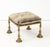 1950's Brass and Crushed Velvet French Ottoman For Sale - Image 14 of 14
