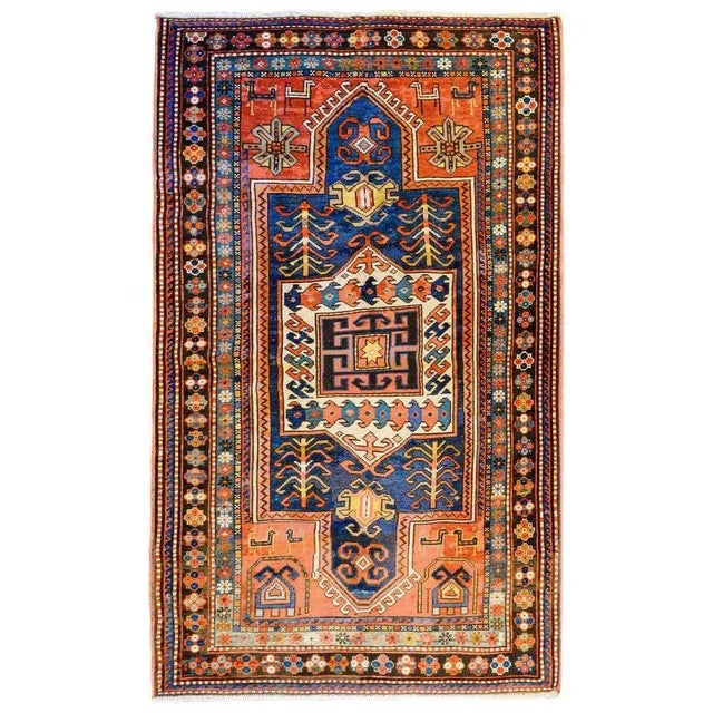 19th Century Kazak Rug For Sale In Chicago - Image 6 of 7