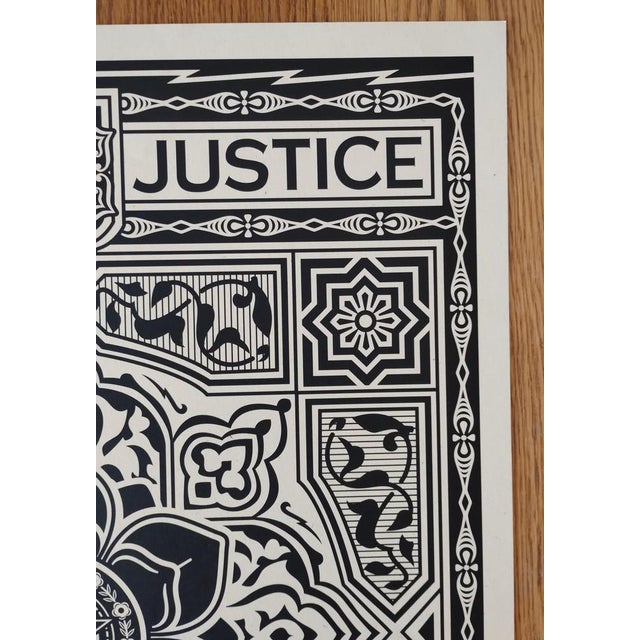 Shepard Fairey (Obey), Peace and Justice Ornament Black, 2012, Screenprint For Sale - Image 6 of 8