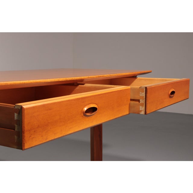 Italian Architects Walnut Desk by Gianfranco Frattini for Bernini, 1950s For Sale - Image 10 of 12