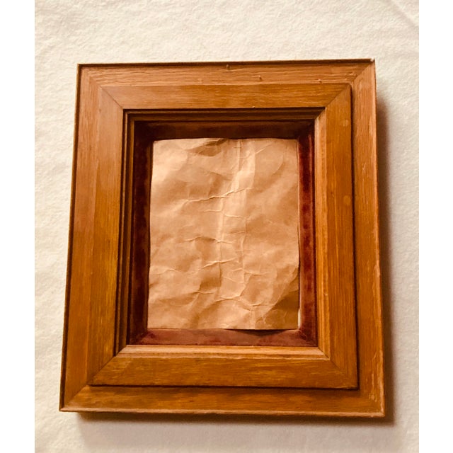 Antique Handmade Wooden Picture Frame For Sale - Image 9 of 9