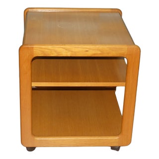 Vintage Side Table with Wheels, 1990s For Sale