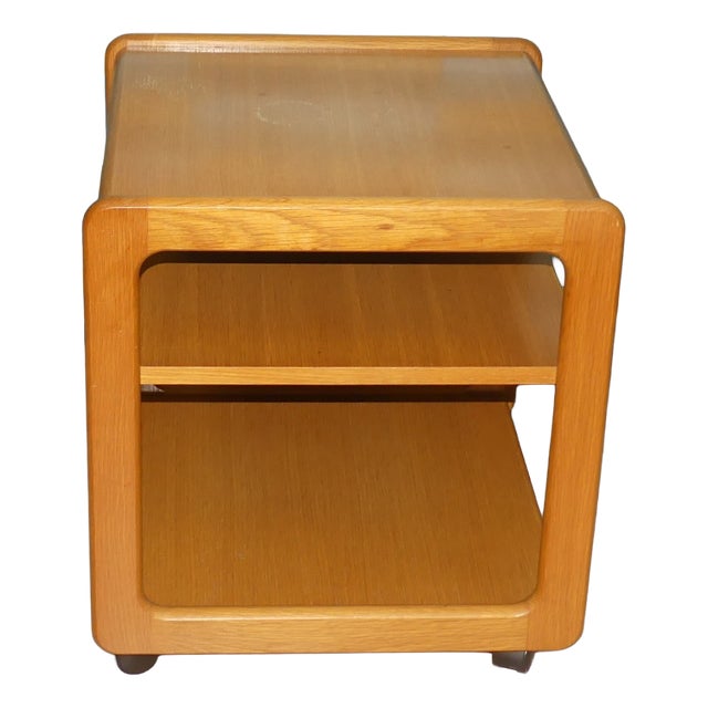 Vintage Side Table with Wheels, 1990s For Sale