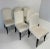 Italian Art Deco Style Cream Velvet and Black Lacquered Chairs, Set of 6 For Sale - Image 5 of 10