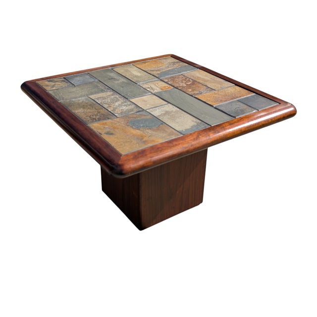 Mid-Century Modern 1970s Mid Century Slate Top Coffee Table After Sven Olsen For Sale - Image 3 of 4