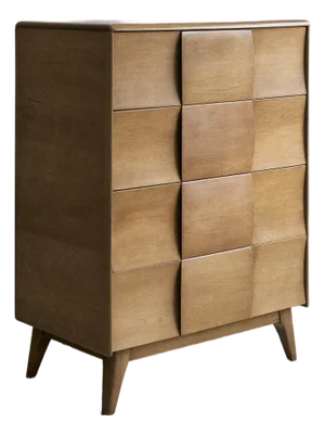 Vintage, Mid-Century Maple Heywood WakeField Tallboy Dresser