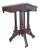 Walnut Table with Marble Top and Wheels from Eastlake, Late 19th Century For Sale