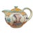Vintage Italian Renaissance Style Giacomini for Cottura Hand Painted Pottery Teapot For Sale